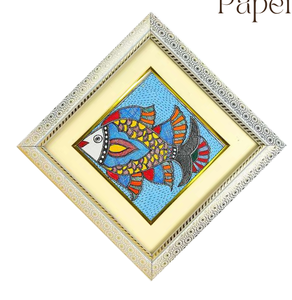 Pintura Decorativa Hecha a Mano en 3D de Metal Mithila Madhubani de Jharkhand - Product Image 2