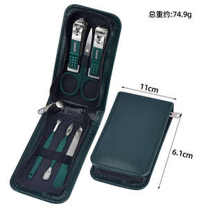 Nuevo Kit de manicura y pedicura de 6 uds., cortaúñas con bolsa con cremallera, herramientas profesionales de acero inoxidable portátiles para el cuidado del hogar y de viaje, ANAAIF - Product Image 6