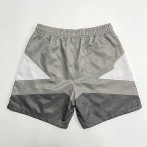 Nouveaux ensembles de shorts coupe-vent en nylon gris, noir et blanc pour hommes, avec logo personnalisé, pour l'été, style streetwear, vente en gros RTS. - Product Image 5