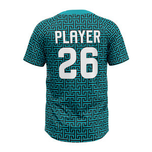Camiseta de Béisbol Sublimada con 2 Botones, Uniforme Personalizado para Equipos, Ropa Deportiva Transpirable para Clubes y Ligas - Product Image 6