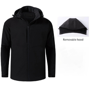 Veste de pluie à capuche softshell personnalisée pour homme, taille XL, imperméable 10 000 mm, coupe-vent, respirante, pour la randonnée en extérieur, avec motif imprimé et col montant tissé - Product Image 4