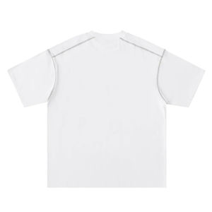 เสื้อยืดคอกลมโอเวอร์ไซส์ทรงวินเทจคุณภาพสูง น้ำหนัก 260 กรัม สำหรับผู้ชาย ทรงไหล่ตก ผ้าฝ้าย 100% สีพื้น - Product Image 4