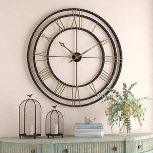 Decorative Metal Wall <b>Clock</b> Elegant Design Contemporary Style Artistic Wall Hanging Living Room Bedroom Office Interior - Product Image 6