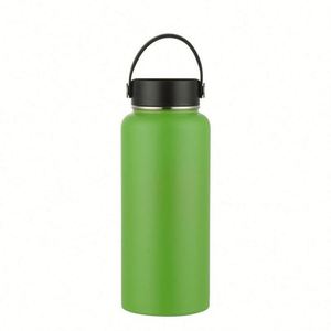 1000ML/32OZ Stainless Steel Sports <b>Water</b> <b>Bottle</b> Double Wall Insulated Tumbler Portable Lid Mid Mouth Vacuum <b>Bottle</b> Straw Lid - Product Image 4