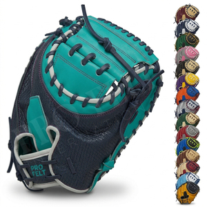 Waterproof Custom Embroidery Logo Leather <b>Baseball</b> Catcher Mitt <b>Glove</b> Soft Palm Durable Training Game Sports Equipment <b>Gloves</b> - Product Image 1