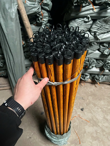 Durable Simple Wooden Broom Stick with PVC Coating for Broom and <b>Mop</b> <b>Handles</b> Floor Cleaning Tool wooden grain PVC coated - Product Image 4