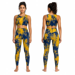 Ensemble de Pilates pour femmes, leggings taille haute, soutien-gorge de sport, ensemble deux pièces pour le yoga et les entraînements - Product Image 2