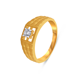 Anillo de Diamantes para Hombre Architect Frame, Banda The Celestial Dominion, Diamantes con Brillo Bronceado y Luz de Medianoche - Product Image 1