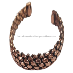 Bracelet en cuivre pur, magnifique, finition polie, pour femmes, bijou de mode en métal et article cadeau. - Product Image 3