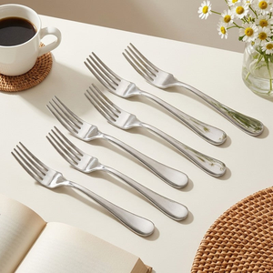 Fourchette en acier inoxydable de style premium pour la maison et l'hôtellerie, idéale pour les nouilles et les pâtes, à prix abordable - Product Image 1