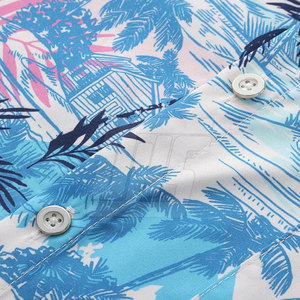 Chemise hawaïenne d'été pour hommes, imprimé floral, manches courtes, boutonnée, décontractée, pour les vacances à la plage, les voyages et les tenues de resort - Product Image 5