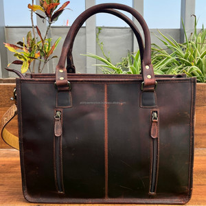 Sac fourre-tout en fourrure de vachette véritable sac à main en cuir de style Hair On Hide Carving Hand Tooled Bags For Women's Multi Use - Product Image 5