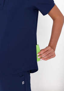 Ensemble de tenues médicales pour femmes avec col mandarin, haut à manches courtes et pantalon en tissu polyester, détection d'aiguilles, usage hospitalier, service OEM - Product Image 6