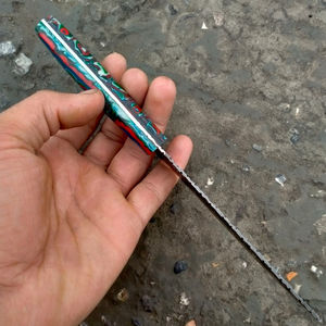 Couteau d'extérieur professionnel en acier inoxydable 8 pouces 12rc, best-seller, haute qualité, manche gravé, étui en cuir inclus, OEM - Product Image 6