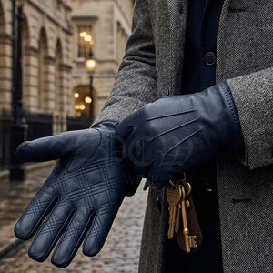 Guantes de Cuero de Invierno para Hombre, Forro de Lana Suave y Duradero, Diseño Cómodo con Pantalla Táctil, Ideales para Conducir y Trabajar - Product Image 3