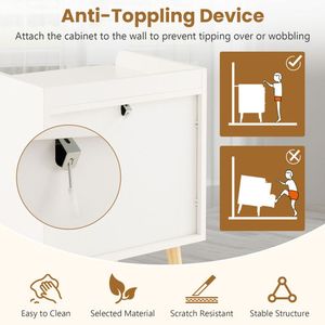 Tavolino Moderno a 3 Cassetti per Soggiorno con Armadietti Decorati in Rattan - Product Image 5