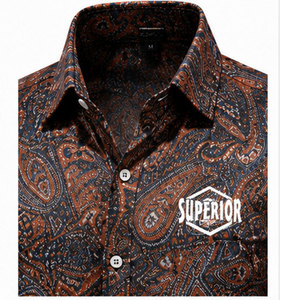 Camisa de Hombre con Estampado Abstracto Elegante, Tela Premium, Diseño de Manga Corta y Estilo Casual Moderno - Product Image 3