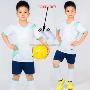 ชุดเสื้อเจอร์ซีย์ฟุตบอลสำหรับเด็กเด็กผู้ชายเด็กผู้หญิงชุดฟุตบอลแขนสั้นสำหรับเด็ก - Product Image 6