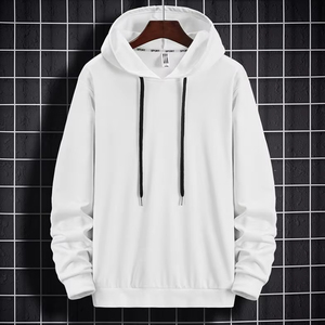 Sudadera Casual de Moda para Hombre, Color Sólido, Holgada, Negra, Manga Larga, Cómoda y Transpirable, Nueva Colección 2025 - Product Image 3