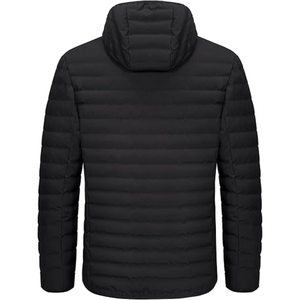 Veste matelassée à capuche 100% nylon avec col montant, design patchwork, imperméable, unisexe, manteau d'hiver - Product Image 2