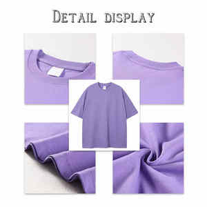 Camiseta de Algodón Oversize OEM ODM al por Mayor con Impresión de SU LOGOTIPO, Unisex, Estilo Urbano, Lisa, Fabricante de Marca Privada - Product Image 4