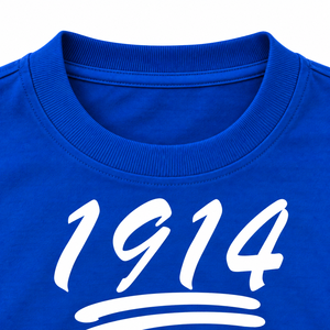 T-shirt graphique Phi Beta Sigma bleu roi 1914 pour homme, impression personnalisée du numéro blanc, manches courtes, col rond, coton décontracté, fraternité - Product Image 5