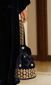 Stylish Woman Handbag for Party Art Horizons Potli Hand <b>Bag</b> Designer Handcrafted Potli <b>Bag</b> - Product Image 4