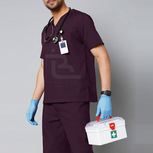 Men Hospital Scrub <b>Suit</b> Medical Uniform Nursing Workwear Doctor Clothing Comfortable Daily Wear - Product Image 3