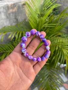 Certified Sugilite <b>Bracelet</b>: Sugilite <b>Beads</b> <b>Bracelet</b> (9.5-13mm) - Product Image 4