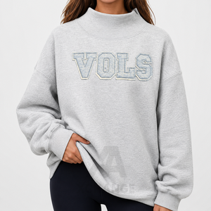 Sweat-shirt décontracté en molleton à col montant oversize pour femme, coupe ample, tissu doux et chaud, brodé - Product Image 1