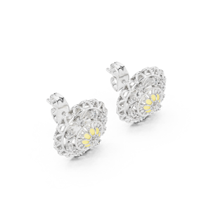 Ensemble de clous d'oreilles SUNLACE en diamants de laboratoire floraux sertis en or blanc massif 18 carats, pour fiançailles, mariage, soirées, occasions spéciales, événements glamour et usage quotidien - Product Image 3
