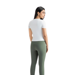 Conjunto Deportivo para Mujer, Top Corto de Manga Larga, Leggings de Cintura Alta, Ropa Deportiva para Yoga, Gimnasio, Fitness, Venta al Por Mayor - Product Image 2