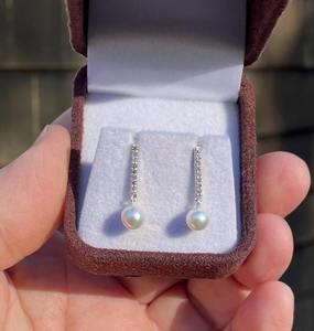 Boucles d'oreilles pendantes en or massif 14 carats avec diamants de laboratoire en forme de goutte d'eau, fermoir à vis, longues, pour soirée, bijoux pour femme - Product Image 5