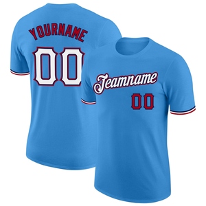 เสื้อยืดสีฟ้าขาวแดงแบบกำหนดเองสำหรับอุตสาหกรรมการผลิตขายส่งโดยตรง - Product Image 2