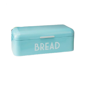 Bread Containers Blue Handpainted Bread Box Food Storage <b>Biscuit</b> Sugar Tea Coffee <b>Tin</b> Counter Storage Box For Fresh Loaves - Product Image 3