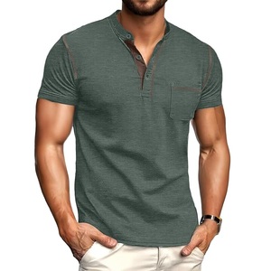 เสื้อยืดแขนสั้นผู้ชายผ้าฝ้ายเฮนลีย์ - Product Image 1