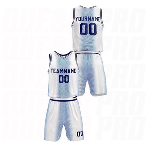 Uniforme de Baloncesto Personalizado al por Mayor, Sublimado, Cuello en V, Sin Mangas, Diseño Halftone, Uniforme de Equipo - Product Image 2
