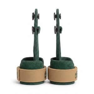 Guantes Deportivos de Cuero para Levantamiento de Pesas con Soporte para Muñeca, Antideslizantes, Unisex, con Cierre de Velcro, Agarre para Barra Alta, Color Verde - Product Image 5