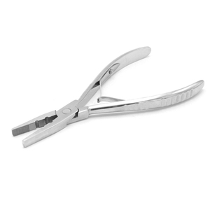 Pince à extensions de cheveux en acier inoxydable pour l'installation et le retrait, avec étui argenté - Product Image 5