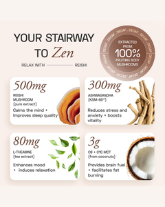 Café Orgánico en Polvo con Hongo Reishi, Bebida Natural Diaria para la Relajación, Concentración y Sistema Inmunológico - Product Image 3