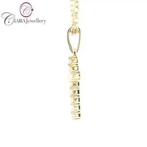 Everyday Wear 18K Blanco/Oro amarillo Diamante natural Cruz Colgante Precio al por mayor para regalo Cristiano - Product Image 2