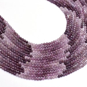Cuentas de espinela AAA+ de 3mm-4mm microfacetadas en forma de rondel, espinela natural multicolor púrpura, cuentas de piedras preciosas para la fabricación de joyería. - Product Image 3