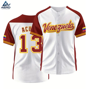 Camiseta de Béisbol de Manga Corta con Cuello en V para Hombre, Bordado de la Más Alta Calidad 2026, Cómoda para Entrenamiento y Competencia - Product Image 1