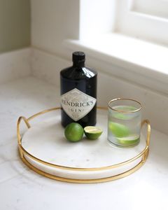 Plateau en résine design marbre, à un seul niveau, compatible lave-vaisselle, pour salle de bain et salon - Product Image 1
