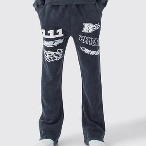 Fifth Gear International Hot Sale Hooded Windproof Winter Cotton Tracksuit Custom Logo Acid Wash Premium Soft Jogger Set - Product Image 5
