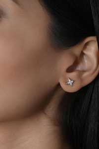 Lab Grown Diamond Star Stud <b>Earring</b> Push Back Custom 14K 18K Solid Gold Round Classic Minimalist Everyday Wear Jewelry Wholesale - Product Image 4