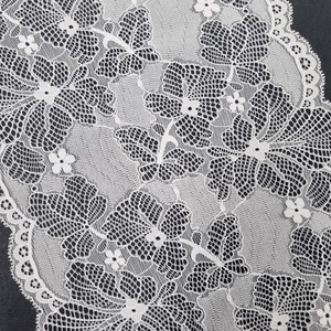 Floral Stretch <b>Lace</b> Fabric 20cm Lightweight Nylon Spandex <b>Elastic</b> Warp Knit Lingerie Bra Panties Dress Trim Apparel Customized - Product Image 2