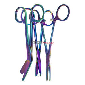Lister Bandage Scissors Manual 3-Piece Surgical Instrument <b>Kit</b> with Hemostatic Forceps and <b>Suture</b> Removal Scissors - Product Image 2