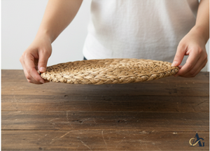 Water Hyacinth Placemat Heat Resistant Handwoven Eco-Friendly Country Style <b>Table</b> Mat for Dining <b>Table</b> <b>Protection</b> >600mm - Product Image 2