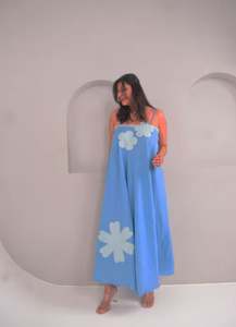 Vestido Largo de Lino y Algodón Holgado de Verano para Mujer, con Logotipo Personalizado, Estilo Casual, Cuello Cuadrado, Color Sólido, Alta Calidad - Product Image 6